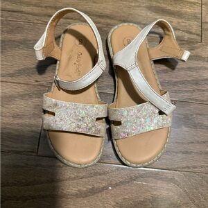 Cat & Jack Glittery Cream Kids Sandals